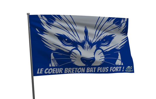 Drapeau tête d'hermine sans mats